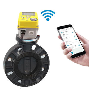 วาล์วบอลไฟฟ้า PVC แบบกำหนดเอง พร้อมรีโมทคอนโทรลไร้สาย <span class=keywords><strong>WiFi</strong></span> ทนความร้อนสูง สำหรับสื่อน้ำ รองรับ OEM - Product Image 1