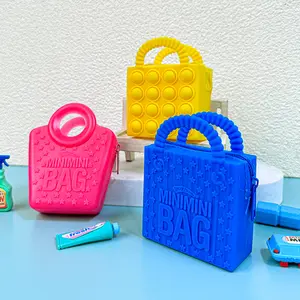 Silicone Coin Pouch Bag Mini Purse Small Zip Pouches para crianças, crianças e mulheres, meninas