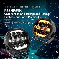 Phare de travail LED rond de haute qualité 5-7 pouces, blanc et jaune, pour 4x4, tout-terrain, DRL, camion, VTT, voiture, moto
