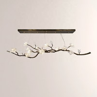Nouveau Designer Salon Maison Salle À Manger Escalier Branches D'arbre Décoratives Fleur Art Moderne Led hôtel Lustre suspension