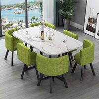 Vente directe d'usine Zitai, table à manger moderne blanche, ensemble de salle à manger classique avec 6 chaises