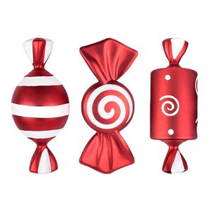 Décorations de Noël, accessoires de scène, bar, robe de mariée, accessoires, 32 cm, rouge et blanc, décorations de Noël peintes, pendentif - Product Image 5