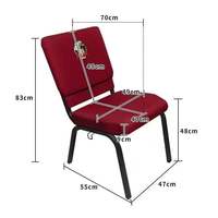 Chaises d'église coulissantes rembourrées en tissu rouge, de luxe, modernes et contemporaines, pour théâtre, cinéma et bureau à domicile, vente en gros