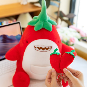 Peluche Requin Piment Rouge Doux et Amusant à Câliner, Jouet Créatif Nouveauté avec Mini Poche Piment pour Cadeau d'<span class=keywords><strong>Anniversaire</strong></span> - Product Image 4