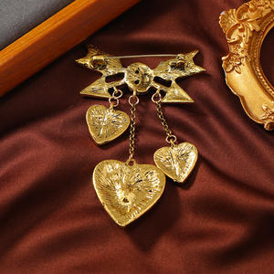 Doux Cupidon Coeur Flèche Broche Vintage Flèche À Travers Le Coeur <span class=keywords><strong>Frange</strong></span> Broche Saint Valentin Cadeau pour Couple - Product Image 6