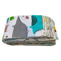 48 pièces de tissu Jelly Roll à motif dinosaure, tissu sergé en pur coton, tissu en coton fait main pour patchwork, vente en gros