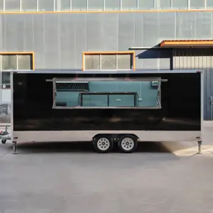 Sortie d'usine vente chaude polyvalent mobile carré style restauration rapide collation <span class=keywords><strong>alcool</strong></span> boisson boissons crème glacée remorque de remorquage - Product Image 1