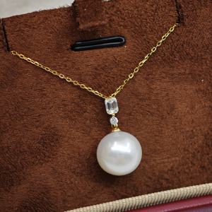 Collar con Colgante de Plata 925 de UM Jewelry, Perla Natural de Agua Dulce al por Mayor, Unisex/Hombre/Mujer, Regalo para Aniversario de Bodas o Uso Diario - Product Image 3