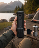 Machine à expresso semi-automatique portable 4-en-1, alimentée par batterie, rechargeable par USB, pression de 20 bars, capacité de 4 tasses, double extraction