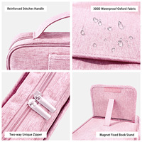 Housse de Bible pour femmes, sac de transport simple et durable avec poche zippée et poignée pour accessoires bibliques