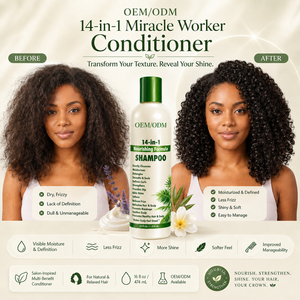 Wholesale 14 in 1 Nourishing Formula <b>Shampoo</b> for Natural and Relaxed Hair Deep <b>Moisturizing</b> Detangling Cleanser 474ml - Product Image 3