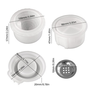 <span class=keywords><strong>Moule</strong></span> en silicone DM1320 pour brûleur d'encens, pot à encens, porte-bougie en ciment, résine, plâtre, artisanat - Product Image 6