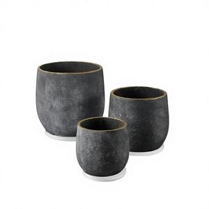 กระถางต้นไม้ปูนซีเมนต์ขนาดใหญ่แบบกำหนดเองได้  งานแกะสลักด้วยมือเคลือบเงา  เป็นมิตรกับสิ่งแวดล้อม  ทนทาน  สไตล์เอเชียตะวันออกเฉียงใต้ สำหรับสวน - Product Image 1