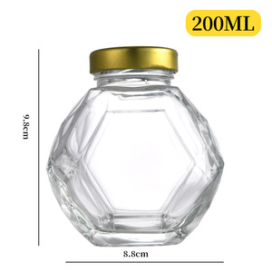 Nuevo Diseño de Tarro de Miel Cilíndrico de Vidrio Borosilicato de 380 ml con Tapa de Bambú y Collar Metálico, Almacenamiento Hermético para Miel y Mermelada - Product Image 4