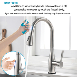 Inteligente <span class=keywords><strong>grifo</strong></span> sentido táctil sacar <span class=keywords><strong>grifo</strong></span> de <span class=keywords><strong>cocina</strong></span> 2 agua <span class=keywords><strong>grifo</strong></span> mezclador - Product Image 2