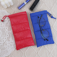 RPET doux gonflé lunettes de soleil pochette cadeau mode moelleux cordon lunettes emballage cosmétique beauté téléphone portable sac personnalisé