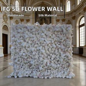 Panneau mural de fleurs artificielles 5D ultra-réaliste 8x9 pieds pour la décoration de jardin et d'événements festifs - Product Image 6