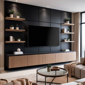 Soporte de <span class=keywords><strong>TV</strong></span> de acero inoxidable 304 de estilo europeo personalizado, mueble de <span class=keywords><strong>TV</strong></span> multifuncional a prueba de moho de alta calidad para sala de estar - Product Image 1