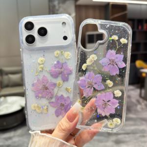 <span class=keywords><strong>Cover</strong></span> per Cellulare Antiurto in Resina con Fiori Naturali <span class=keywords><strong>Viola</strong></span>, Produzione OEM ODM, per <span class=keywords><strong>iPhone</strong></span> 17 16 15 <span class=keywords><strong>Pro</strong></span> <span class=keywords><strong>Max</strong></span> <span class=keywords><strong>14</strong></span> 11 - Product Image 3