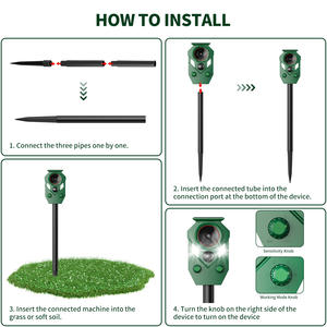 Repelente Ultrasónico para Perros, Ciervos, Gatos, Impermeable, Patio de Granja, Sensor de Movimiento, Luces Estroboscópicas Fuertes Activadas, Disuasión de Animales - Product Image 5