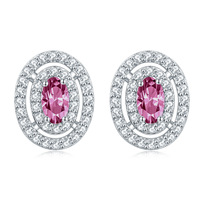 Pendientes de Aro Clásicos con Moissanita de Colores, VVS, Color D, 0.3ctx2, Regalo para Mujer, Plata, Chapado en Oro/Plata, Venta al Por Mayor