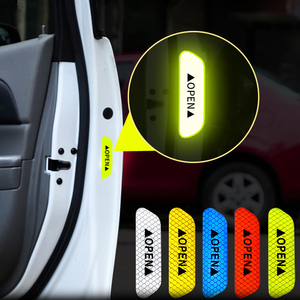 4 Peças Adesivos Decorativos Refletivos de PVC de Alta Visibilidade para Portas de Carro, Grau Diamante, Adesivos de Aviso de Segurança - Product Image 3