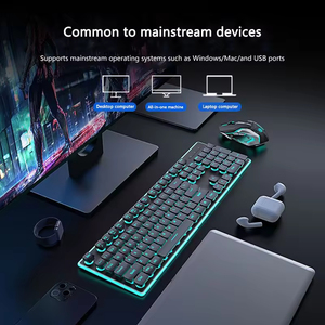 Gaming Mechanical Keyboard and Mouse Combo-Wireless RGB Backlit <b>USB</b> Type-C Ultra Thin Silent High Appearance Computer Peripheral - Product Image 3