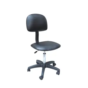 Adjustable PU Leather Anti Static Office Chair Lab Chair stool with Foot Rest Esd Cleanroom Chair for Laboratory