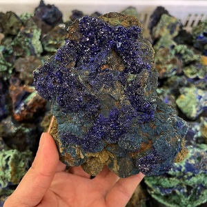Pietra di guarigione della pietra preziosa naturale di alta qualità blu Azurite campione <span class=keywords><strong>minerale</strong></span> di Malachite di Chessylite grezza per la decorazione - Product Image 4