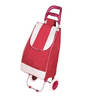 Vente en gros Chariot à roulettes pliable Chariot à bagages portable pour supermarché en toile