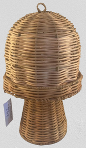 KONCEPT KRAFT INC Iron & Rattan <b>Cake</b> <b>Stand</b> with Dome for Decoration in bulk price - Product Image 2