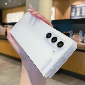 Sang trọng mềm Silicone dây đeo cổ tay khung điện thoại trường hợp đối với <span class=keywords><strong>Samsung</strong></span> <span class=keywords><strong>Galaxy</strong></span> Z gấp 6 5 4 <span class=keywords><strong>3</strong></span> zfold <span class=keywords><strong>3</strong></span> trường hợp siêu Mỏng Matte cứng Bìa - Product Image 2