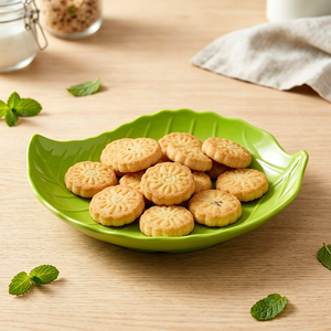 Piatto per Snack in Melamina a Forma di Foglia, Colore Unico, con Venature in Rilievo, per Frutta e Noci, Ideale per Casa, Tè del Pomeriggio, Bar e Servizio Antipasti - Product Image 3
