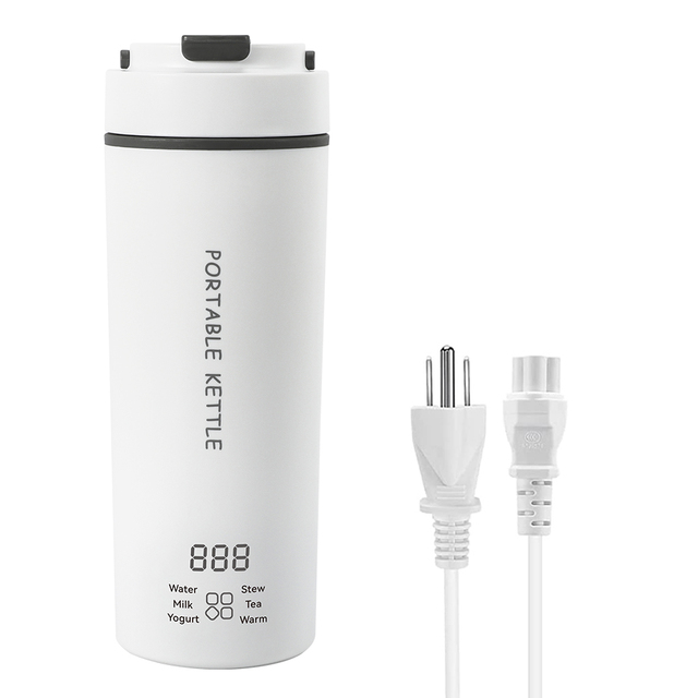 Electric Heated Travel Mug 450ML Smart Heating Water Bottle Cup Leakage-free Portable Electric Kettles