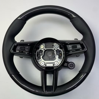 Volant de direction en fibre de carbone brillant de style personnalisé, style Porsche, commandes multifonctions, palettes de changement de vitesse, amélioration de l'intérieur