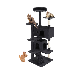 FDW hiện đại thân thiện với môi trường 54in 4 cấp độ bền mèo cào bài nhảy ấm cúng nền tảng tiết kiệm không gian mèo căn hộ chơi nhà mèo - Product Image 1