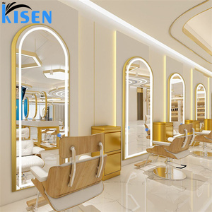 KISEN Stainless Steel Salon Display Cabinet Dressing <b>Table</b> And Storage Shelves Vanity Bathroom Makeup For Barber Shop Use - Product Image 1