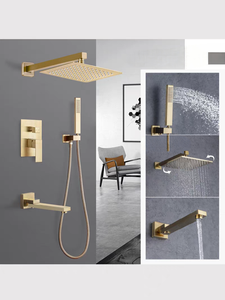 Set da bagno a doppia funzione oro moderno, - Product Image 2