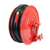 Accessoires d'équipement de lutte contre les incendies en gros, dérouleur de tuyau d'incendie manuel flexible en acier doux et PVC, outil 1''x30 mètres