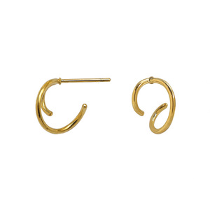 Geometric Pendant Earrings Gold Titanium Steel Studs For Women Gift Occasion - Product Image 4