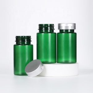 Green Transparent PET <b>Pill</b> <b>Bottle</b> 100ml 120ml 150ml 170ml 200ml 250ml Vitamin Capsule Medicine Container Gold Silver Cap - Product Image 6