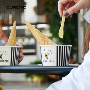 Ciotole di Carta per Gelato Personalizzate con Logo, 4oz 5oz 8oz 10oz 12oz 16oz 20oz, Stampa CMYK di Grado Alimentare con Coperchi - Product Image 5