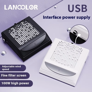 Colector de Polvo de Uñas Profesional de 100W, Automático, Silencioso, de Alta Potencia, Blanco, para Manicura, Doble Voltaje, Enchufe EU/US, Plástico - Product Image 2