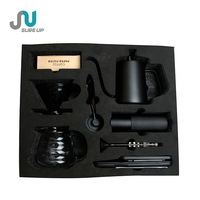 Set de Regalo de Café: Tetera de Acero Inoxidable, Molinillo de Muelas Cónicas, Jarra de Vidrio, Utensilios de Cocina, Regalos Corporativos y Empresariales al por Mayor