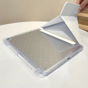 Étui pour tablette en acrylique à pois, plein écran, bord pliable, coque de protection complète pour iPad Pro 11 pouces 13 pouces - Product Image 2
