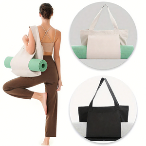 Produits en livraison directe 2025 Grand sac de sport pour tapis de yoga Sac fourre-tout en toile de haute qualité Logo personnalisé - Product Image 1