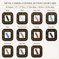 Protection de bouton métallique pour iPhone 16 17 18 Pro Max – Cache-bouton tactile de contrôle de l'appareil photo