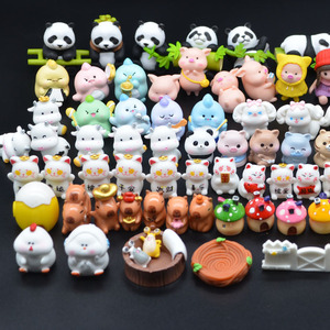 Miniature en plastique résine jouet animaux <span class=keywords><strong>Figurines</strong></span> pour salle de bain Zoo sac porte-clés bain bombe jardin <span class=keywords><strong>terrarium</strong></span> plante décoration artisanat - Product Image 2