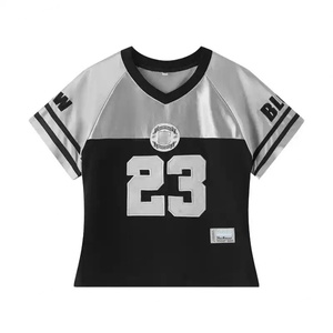 Camisetas Cortas Estilo Retro Americano para Clubes Deportivos (Fútbol, Hockey) con Estampado de Letras por Sublimación, Venta al Por Mayor - Product Image 4