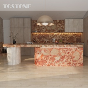 Losas de Mármol Rojo Otoñal Tostone Venice para Encimeras de Cocina, Tocadores, Islas de Cocina, Escritorios y Decoración de Paredes - Product Image 4